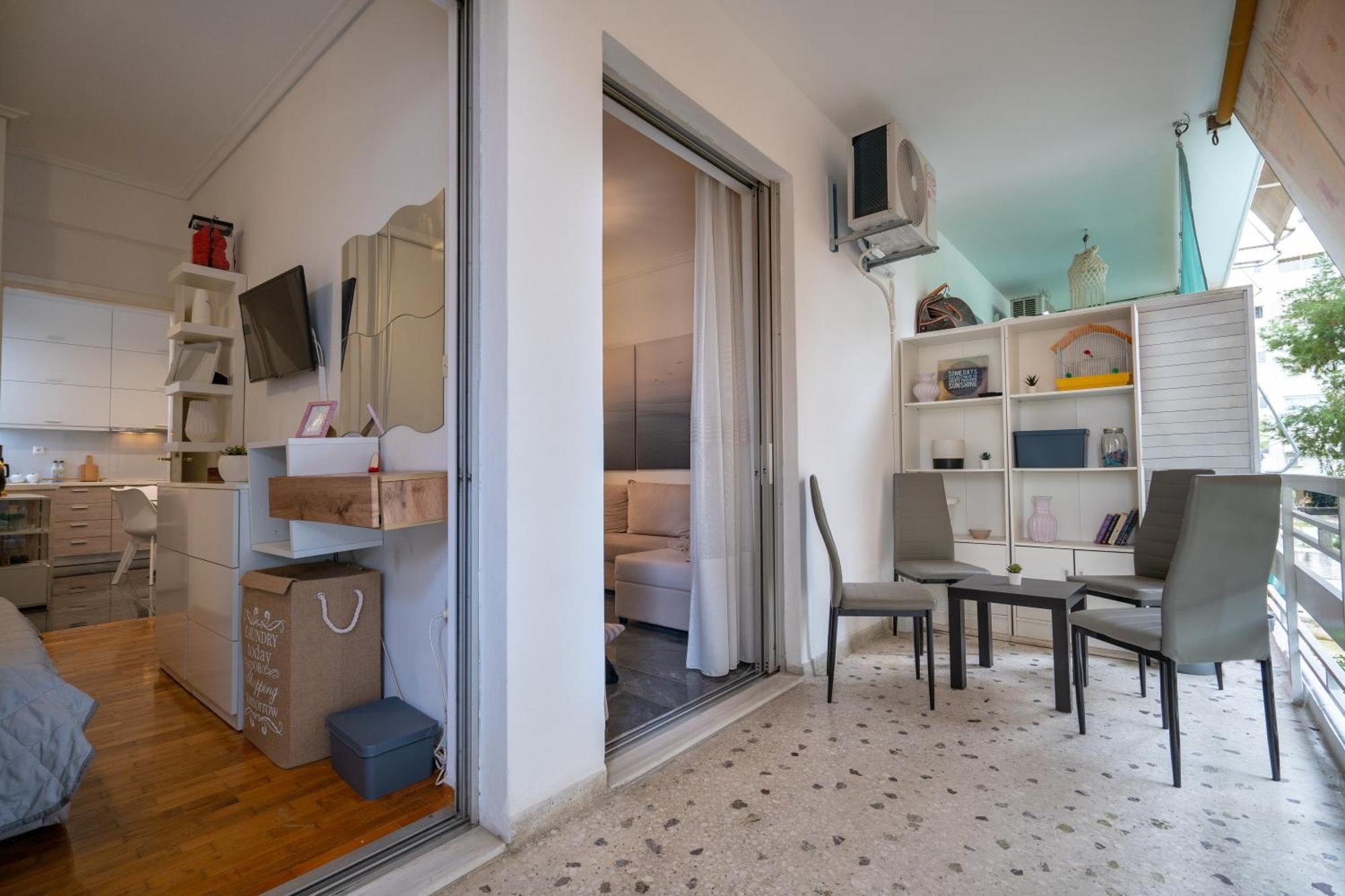 Neo Irakleio Train St. 1 Bedrm 4 Pers. Apartment Aten Exteriör bild